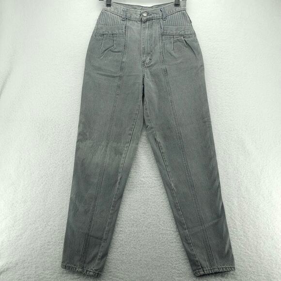 Vintage Sergio Valente Jeans Stone Wash Faded Gray 80s High Waist 26x30 (11) - Picture 1 of 15